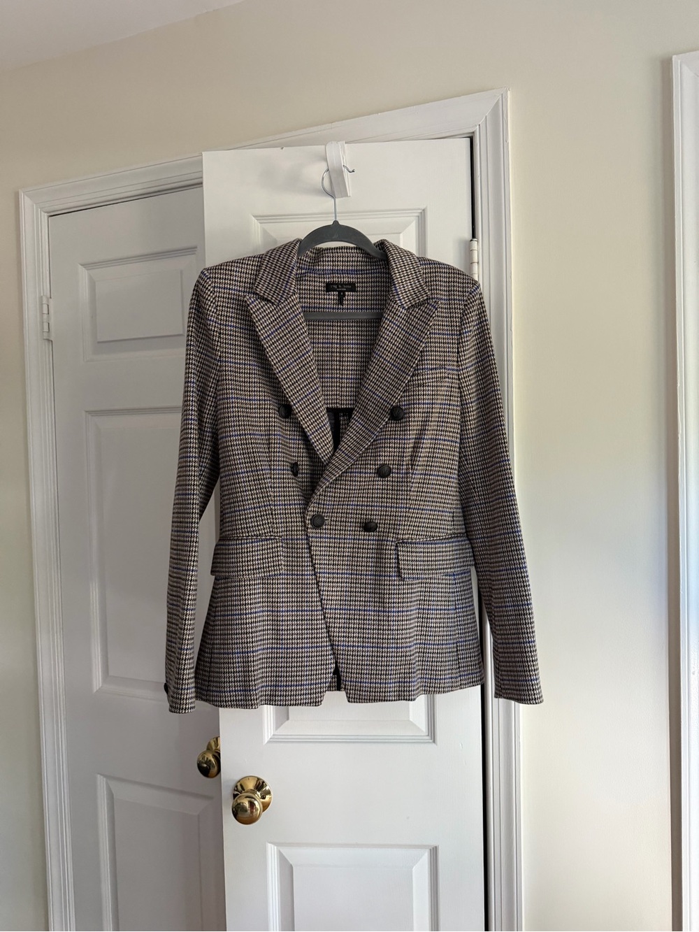 Rag & Bone Preston Blazer Houndstooth Plaid Double Breasted Size 8 - Picture 8 of 15